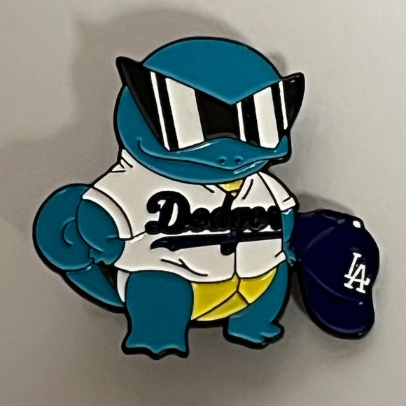 LA Dodgers Pokemon Squirtle Hat Pin Brooch Pins Fitted Hats Bag New Era - Picture 1 of 8